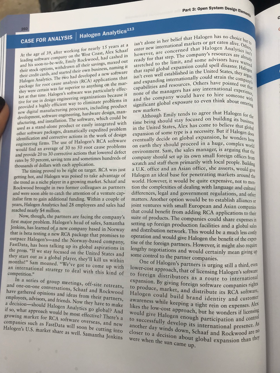 what re the arguments for Halogen Analytics going