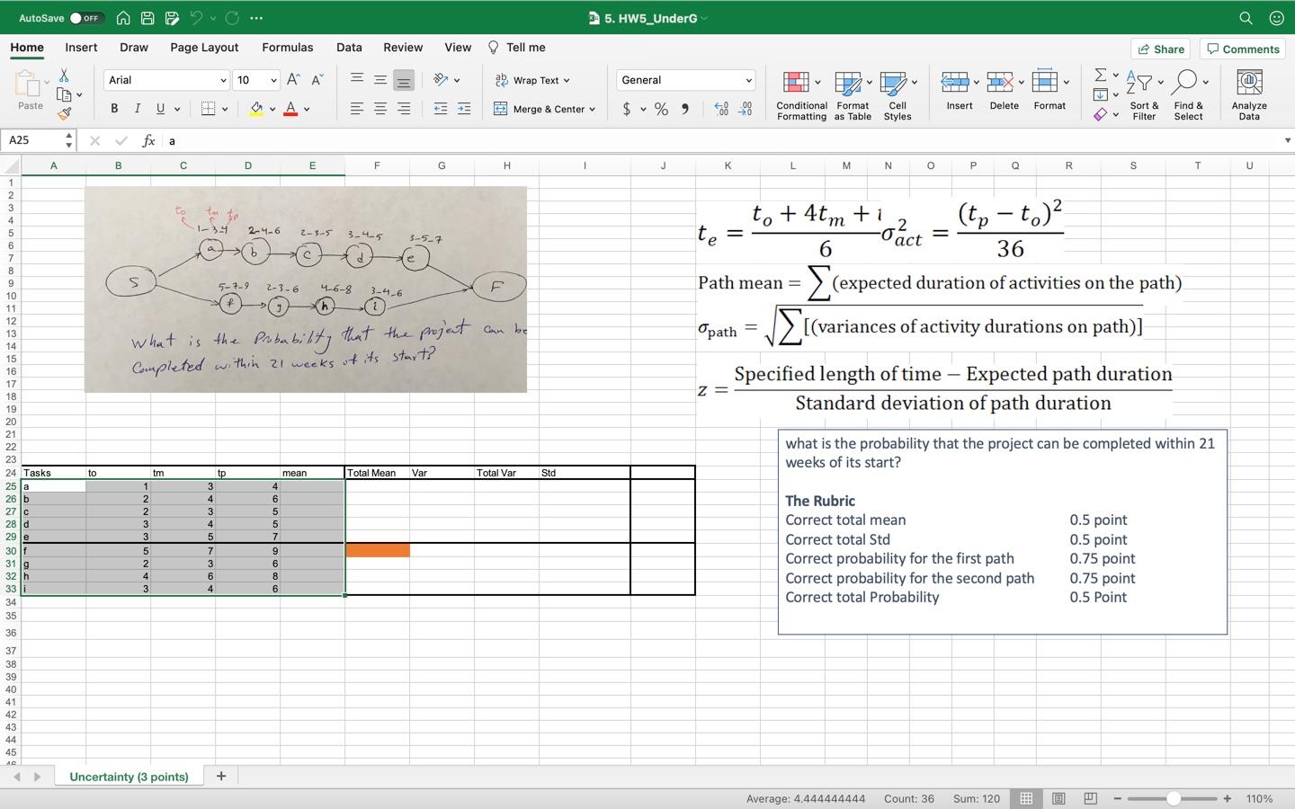 AutoSave OFF .. 5. HW5_UnderG Home Insert Draw