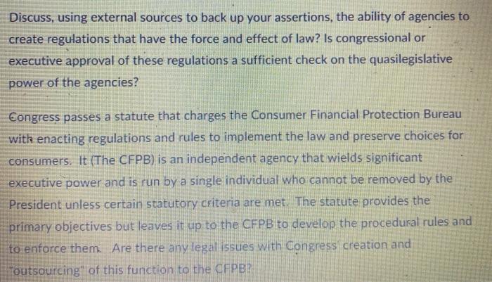 Discuss, using external sources to back up your