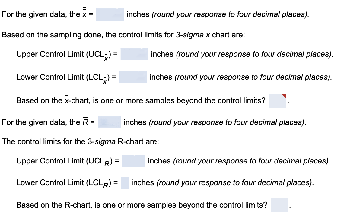 Refer to Table S6.1 - Factors for Computing