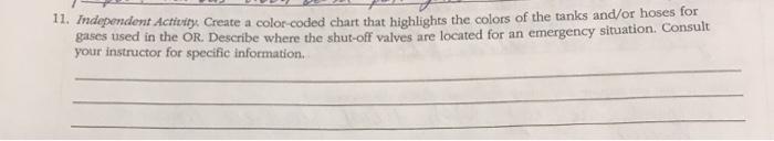 11. Independent ActivityCreate a color coded