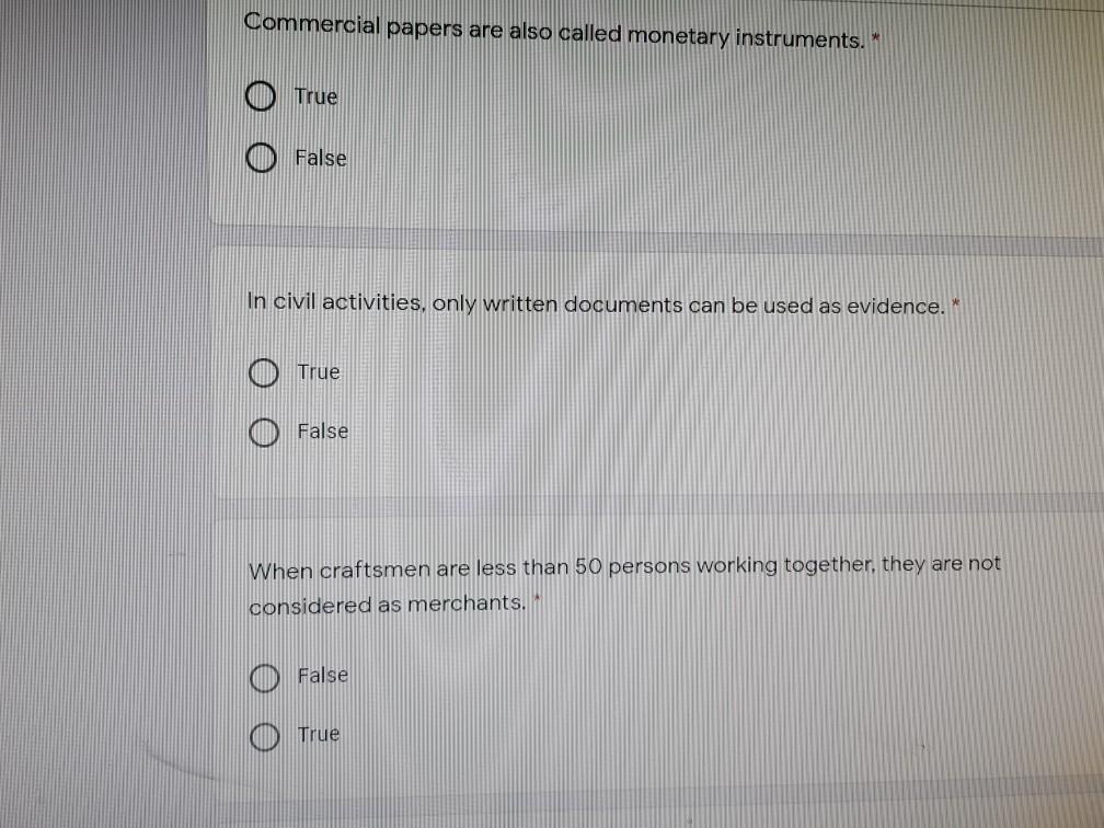 Commercial papers are also called monetary