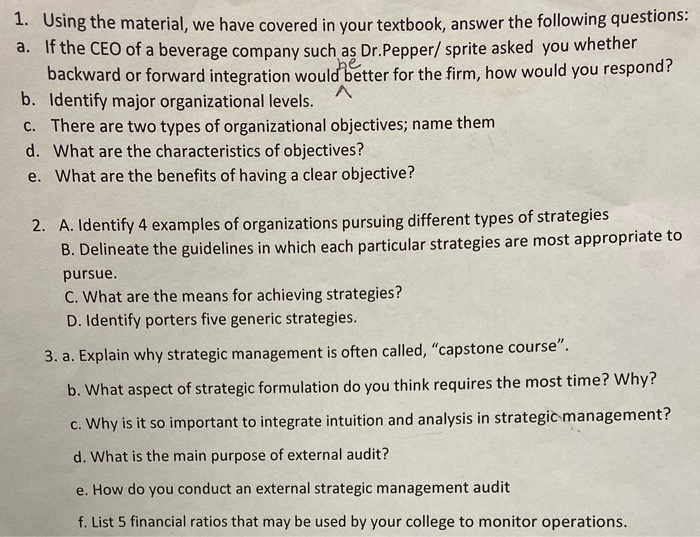 1. Using the material, we have covered in your