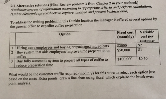 2.2 Alternative solutions (Hint. Review problem 3
