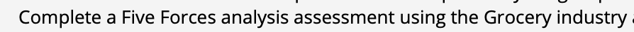 Complete a Five Forces analysis assessment using