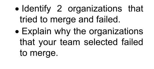 Identify 2 organizations that achieved a