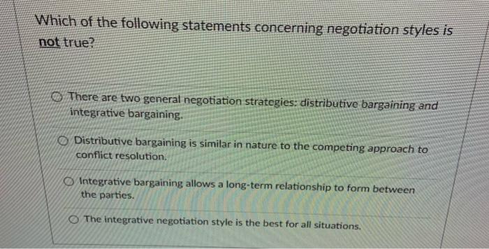 Which of the following statements concerning