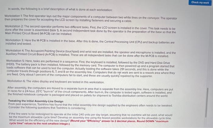 Toshiba's Notebook Computer Assembly Line