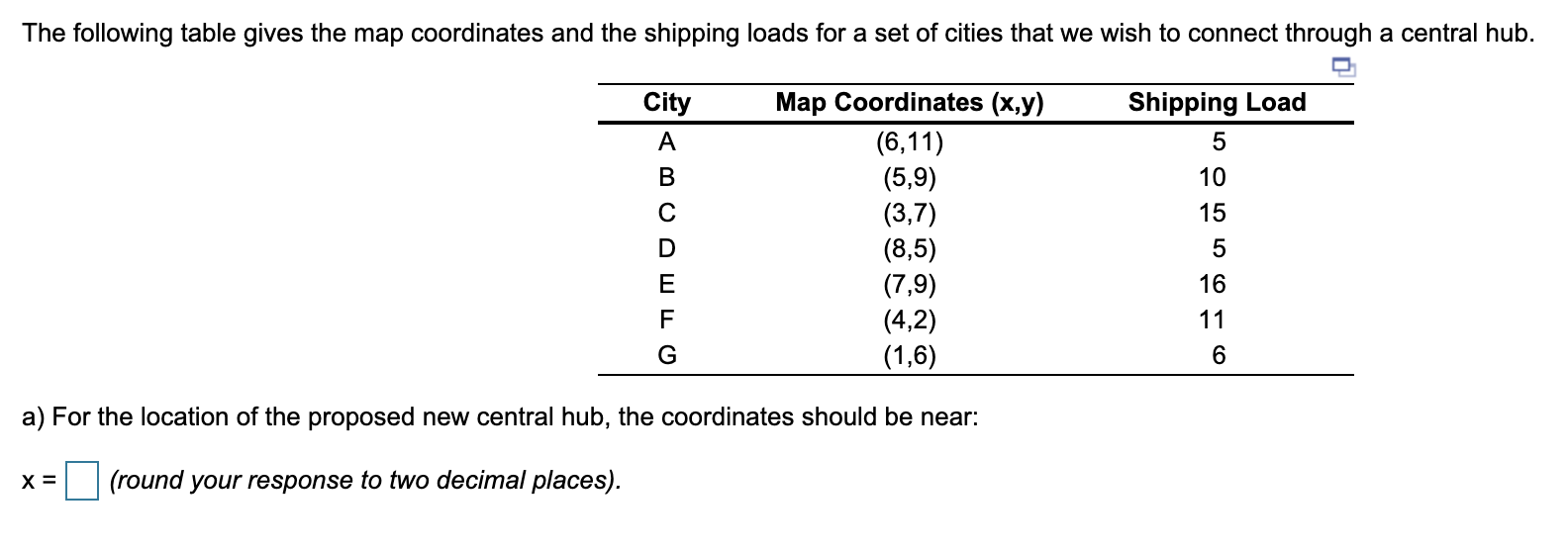 y = _____ (round your response to two decimal