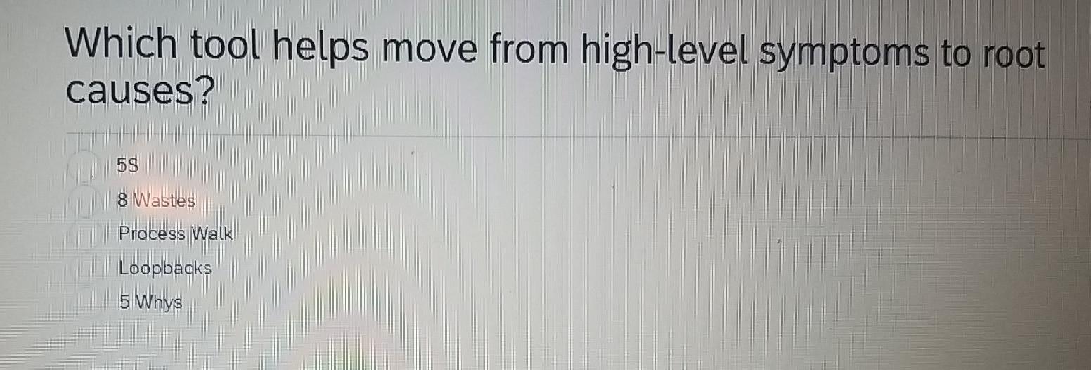 Which tool helps move from high-level symptoms to