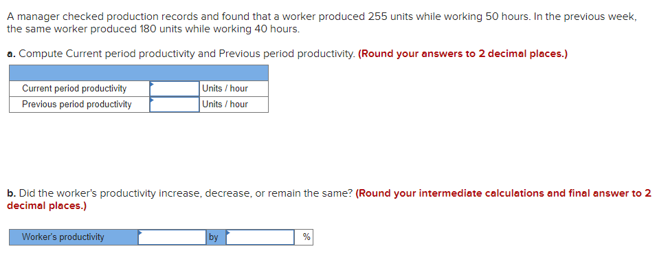 A manager checked production records and found