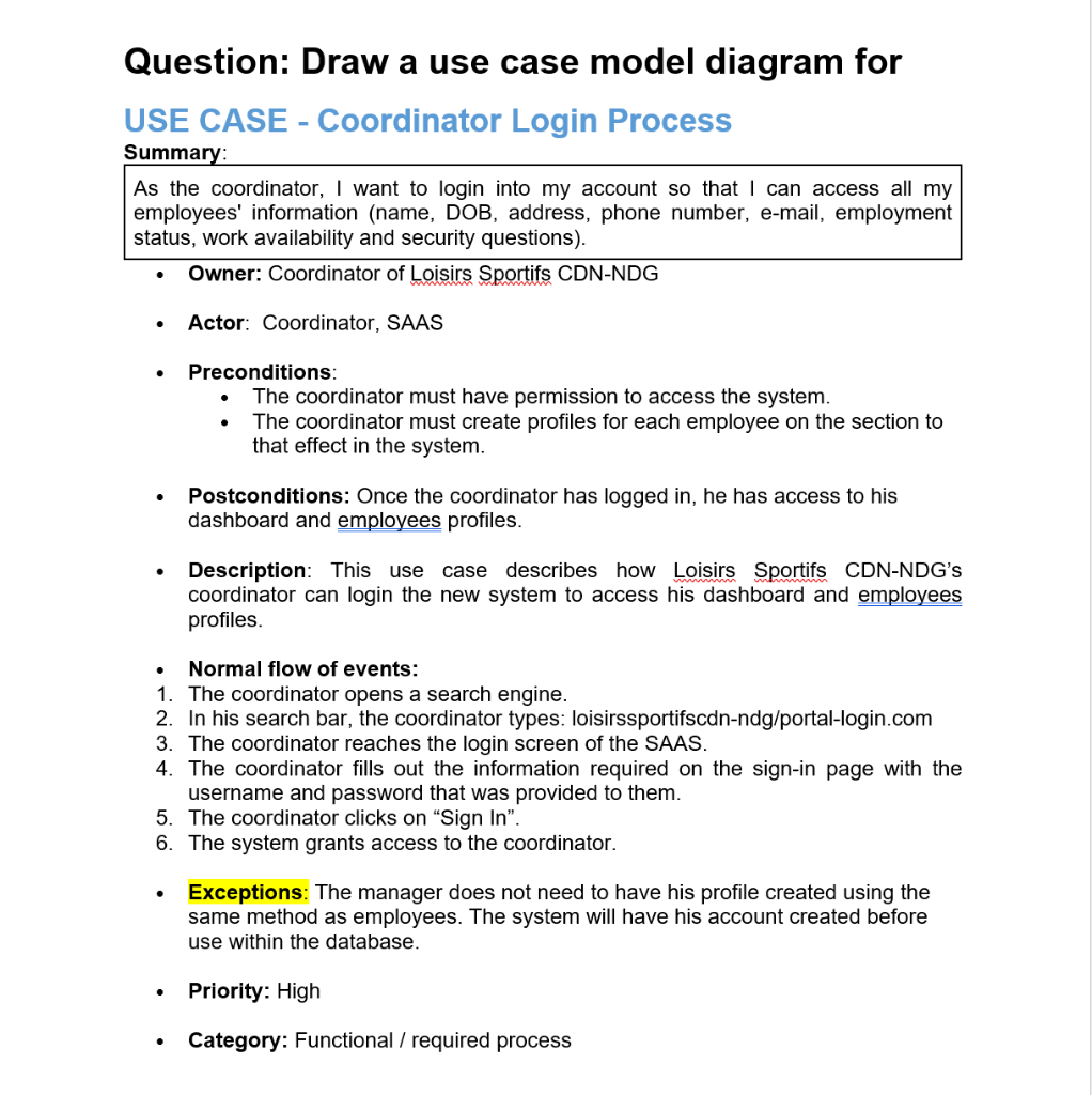 Question: Draw a use case model diagram for USE