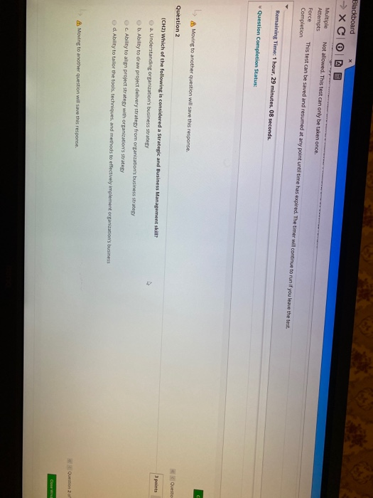 Blackboard XC Multiple Not allowed. This best can