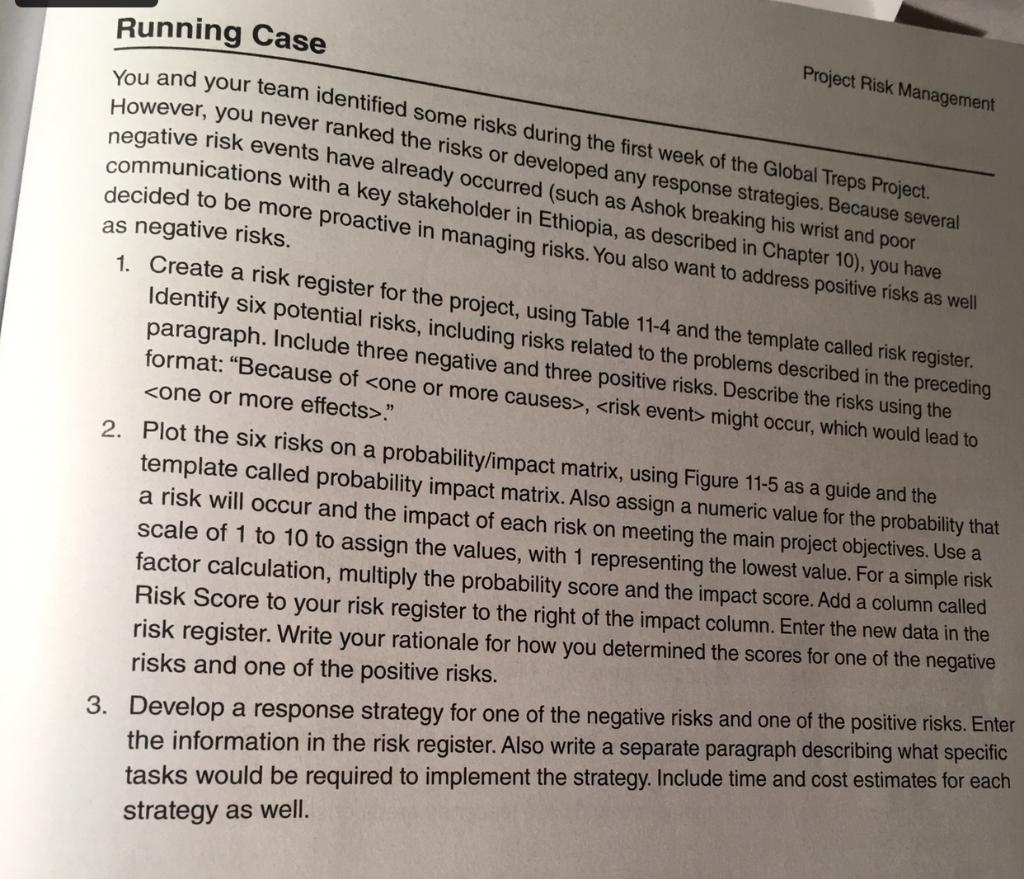 TABLE 11-4 Sample risk register Rank Risk