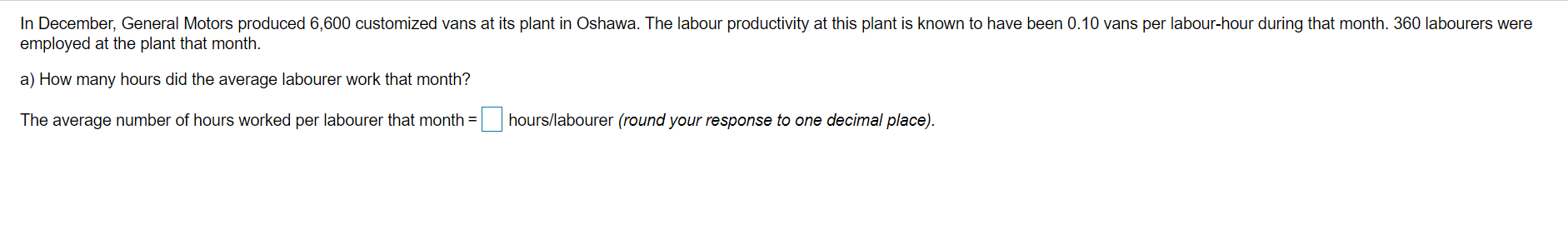 In December, General Motors produced 6,600