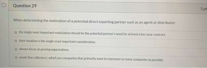 D Question 29 5 pt When determining the