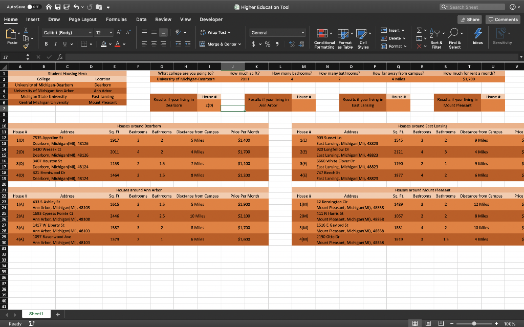 What equation would I use for cell I6 if I were