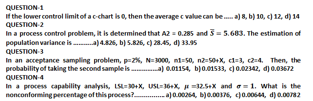 = QUESTION-1 If the lower control limit of a