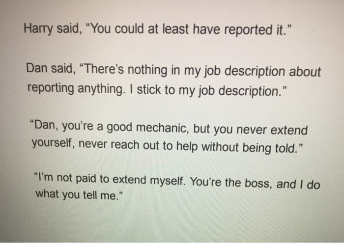 please read the situation and answer the