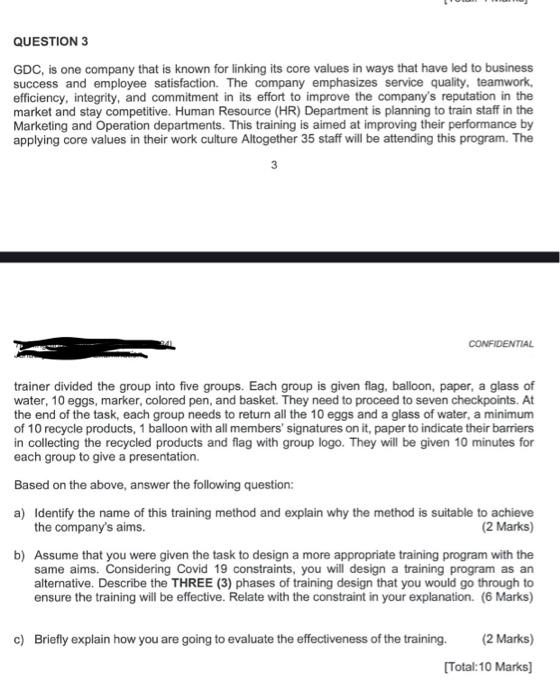 question 3 there are a,b & c please answer all