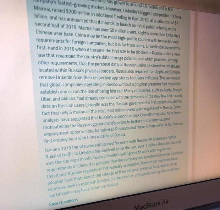 Q3 Case Study (10 marks) Read the following case