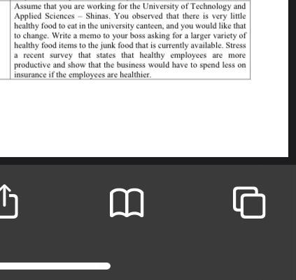 4. Prepare a memorandum in the prescribed format