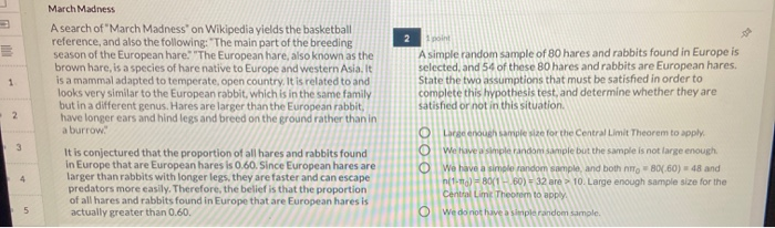 1 1 State the appropriate null and alternative