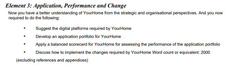 Element 3: Application, Performance and Change