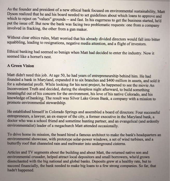 please read the case study and answer the