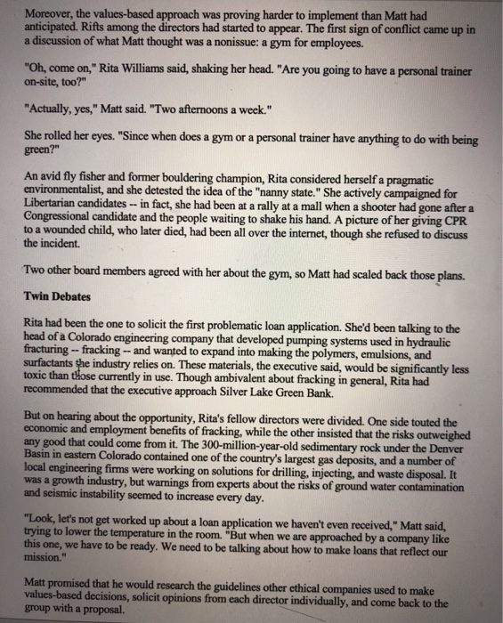 please read the case study and answer the