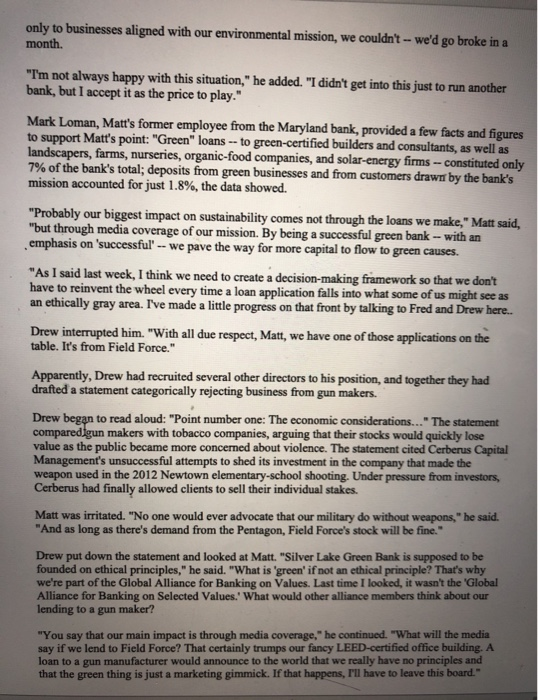 please read the case study and answer the