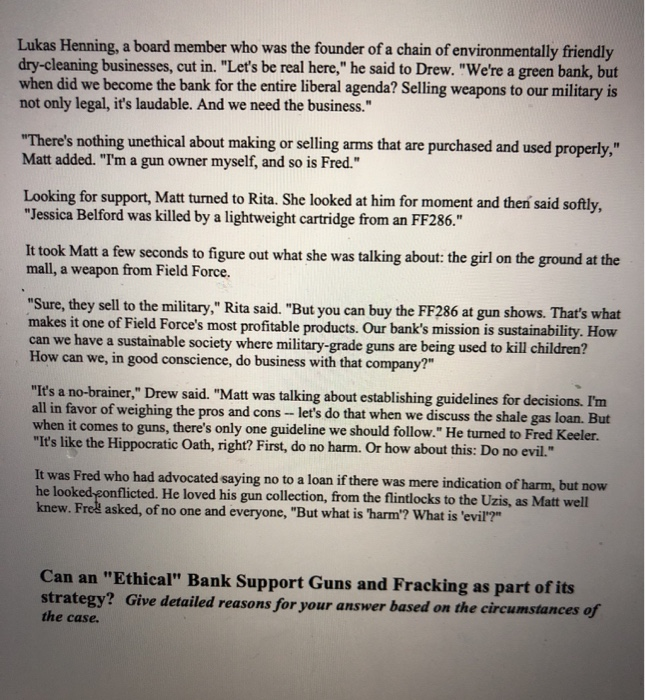 please read the case study and answer the