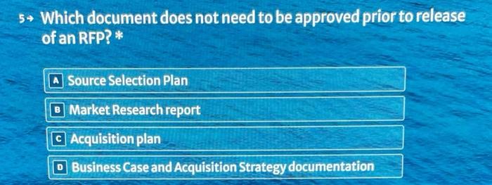 5 Which document does not need to be approved