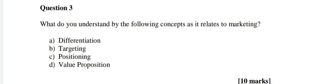 Question 3 What do you understand by the