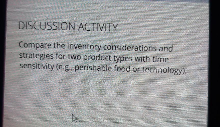 explain it 250 words DISCUSSION ACTIVITY Compare