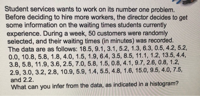 Student services wants to work on its number one