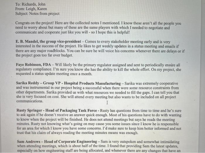 Please fill in the stakeholder register chart