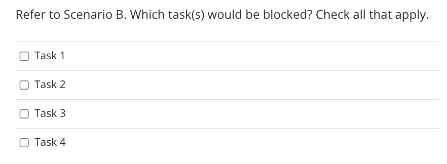 Scenario B: Suppose you are given the process