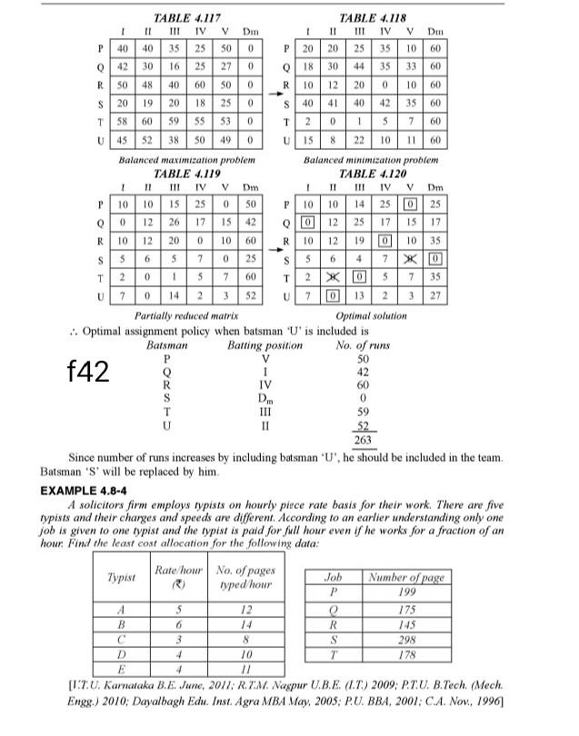 = R TABLE 4.117 TABLE 4.118 III IV V Dm 1 11 III