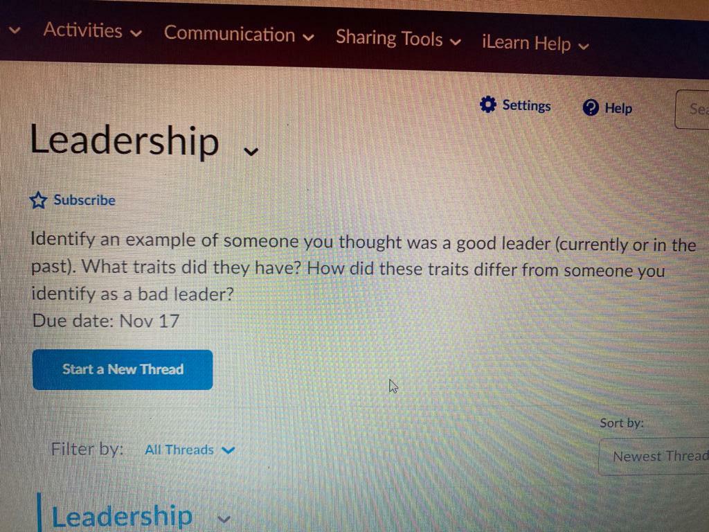 Activities Communication V Sharing Tools iLearn