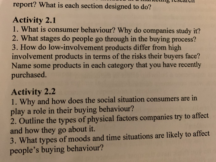 umum report? What is each section designed to do?
