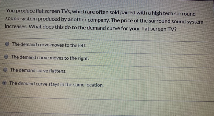 You produce flat screen TVs, which are often sold