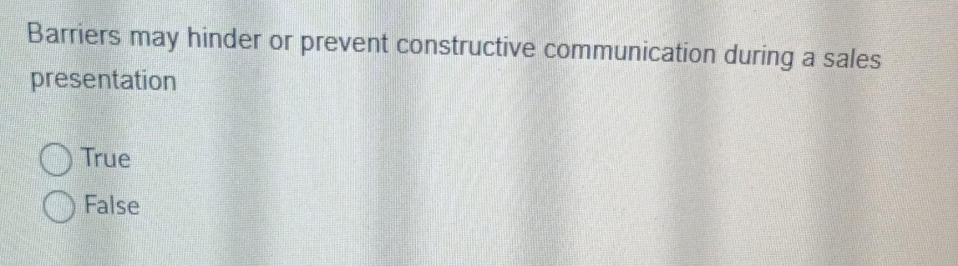 Barriers may hinder or prevent constructive