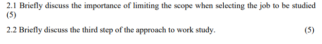 2.1 Briefly discuss the importance of limiting