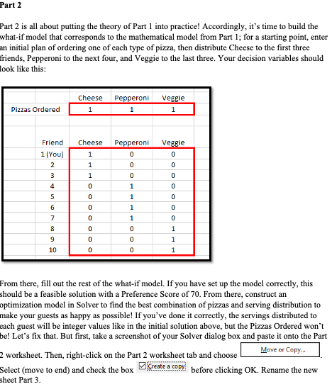 Part 3 Modify the new worksheet to include