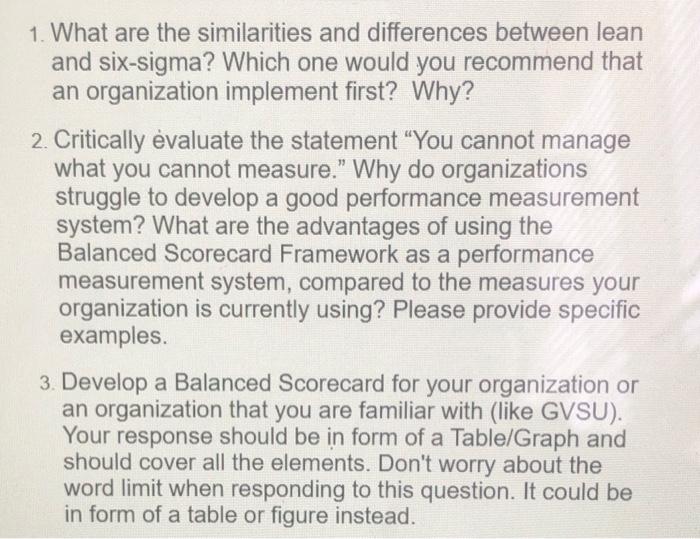 1. What are the similarities and differences