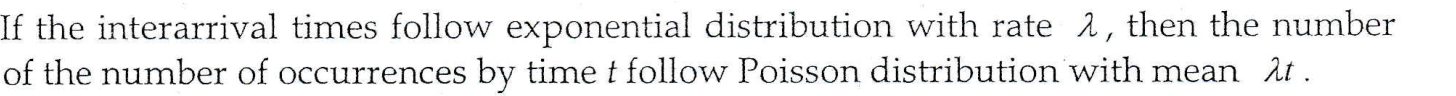 True or false. If the interarrival times follow