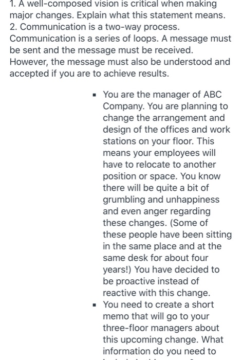 1. A well-composed vision is critical when making