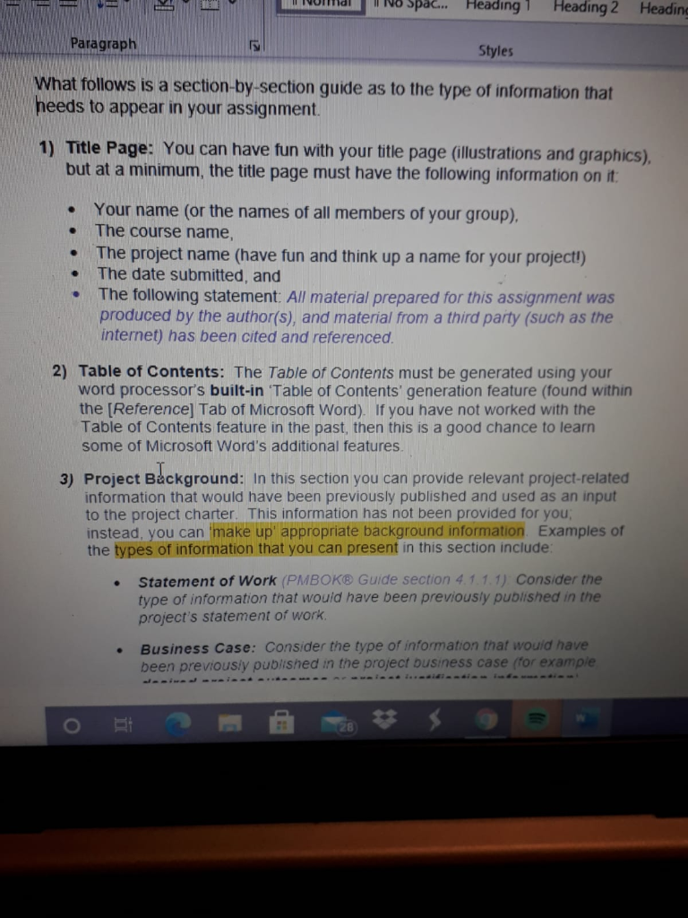 Assignment In this assignment, start the process