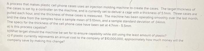 A process that makes plastic cell phone cases